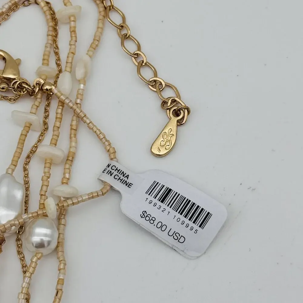 Free People Ariana Ost Something Beautiful Layered Cross Statement Necklace NWT - Picture 8 of 11